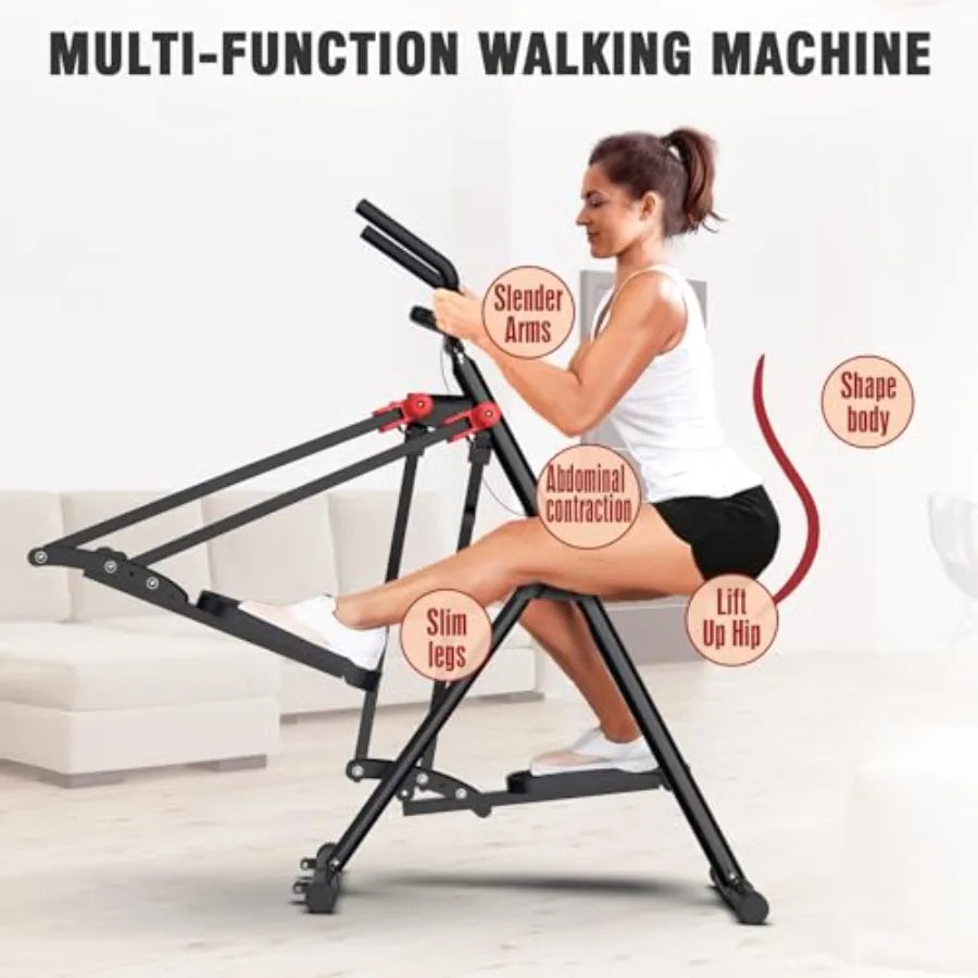 Air Walk Elliptical Glider Machine for Home Gym Steel Frame with Black Finish 360 Side Sway Motion Full-Body Cardio Workout for