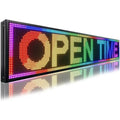 P10 Scrolling LED Sign 77x14in Outdoor Full Color LED Message Display WiFi Control Programmable LED Sign for Business Board