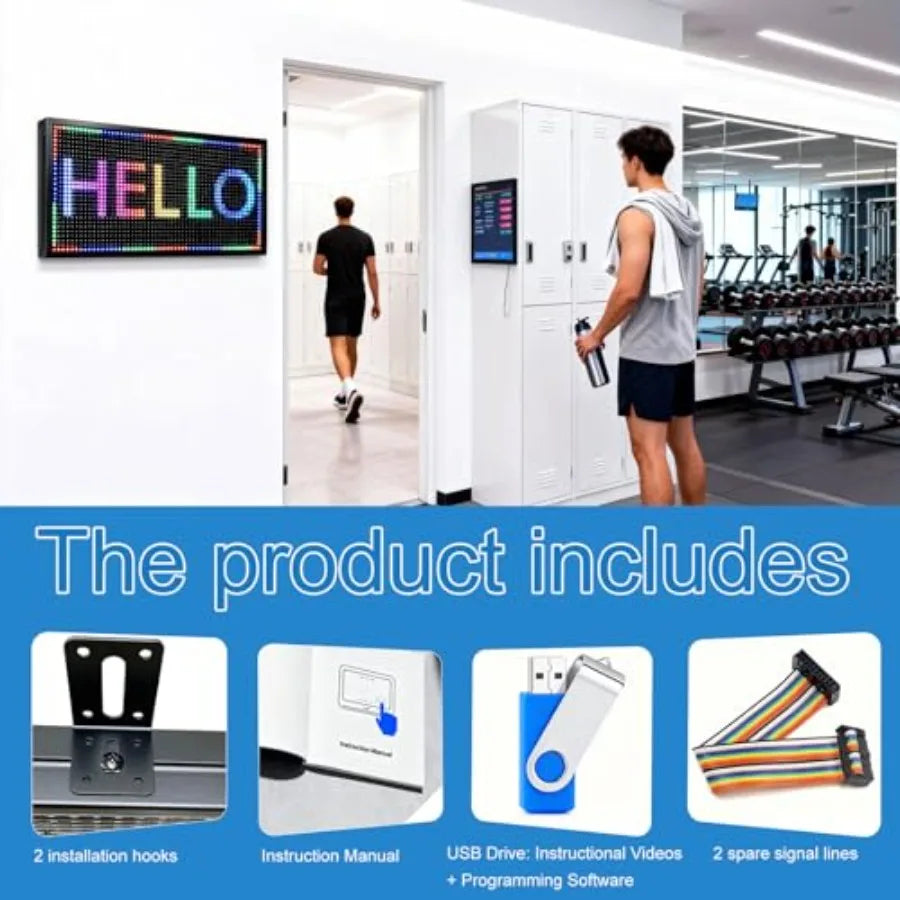 P10 26" * 14" Open Led Scrolling Sign Programmable Digital Outdoor Message Board Message Board Wifi Control Display Screen Matr
