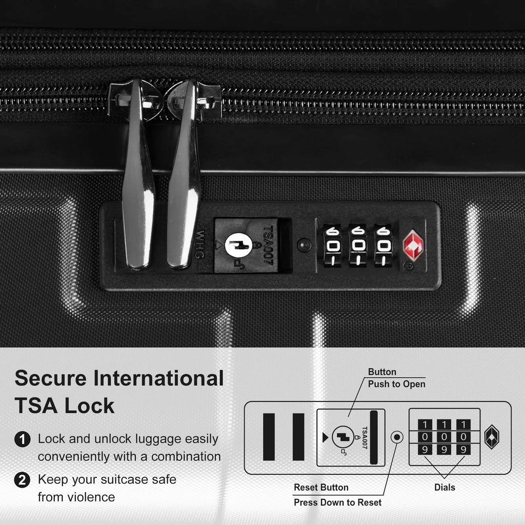 Luggage Expandable Suitcase PC+ABS 3 Piece Set with TSA Lock Spinner  suitcase Large capacity suitcase Chaoliu suitcase