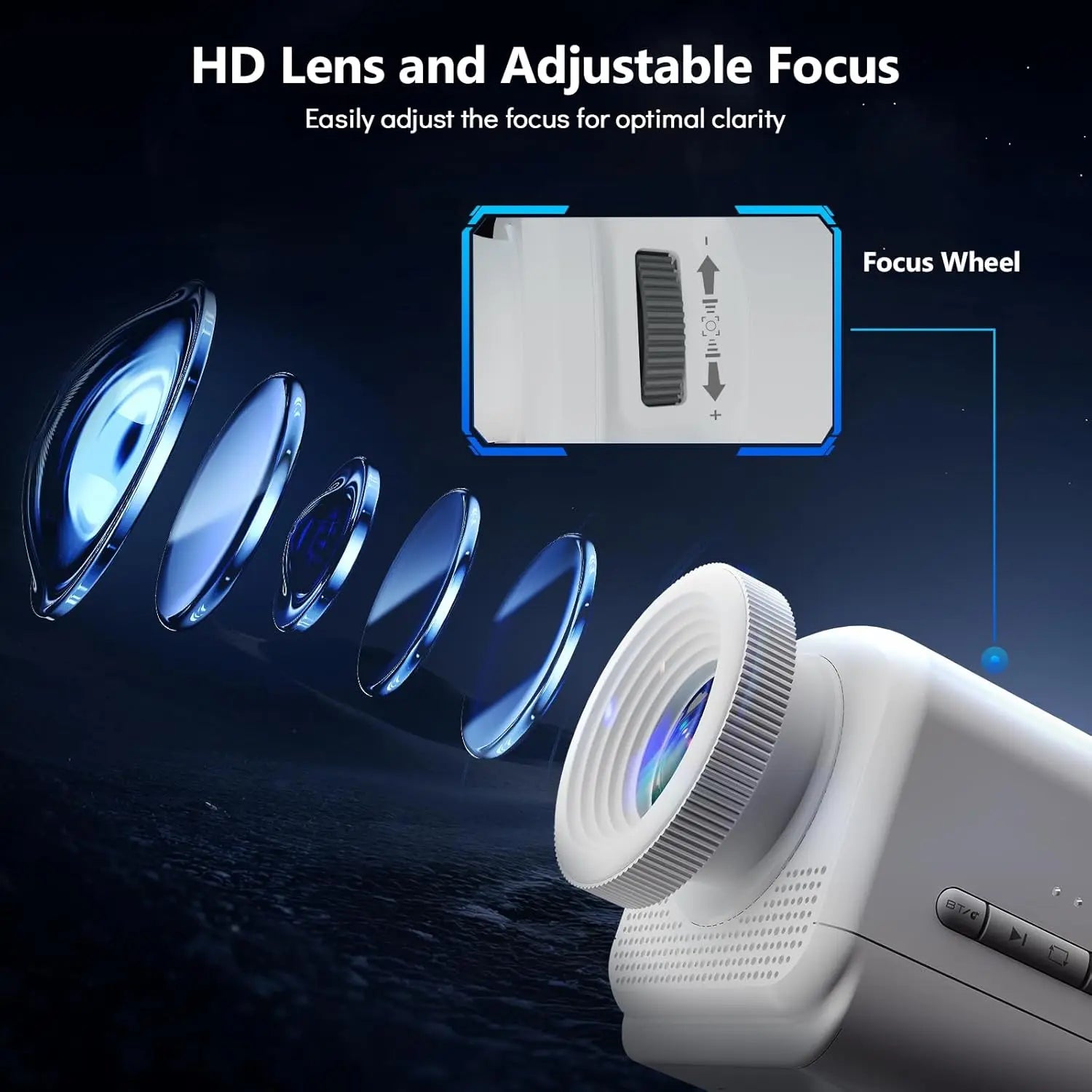 HD 3D Galaxy Projector with Bluetooth Speaker, Remote, Timer, Night Light for Kids Bedroom Decor and Birthday Gifts