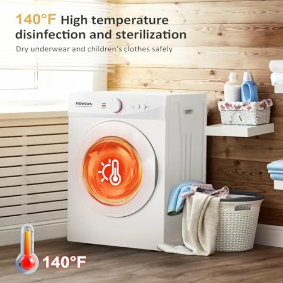 1.8CuFt Portable Clothes Dryer and 17.8LBS Full-Automatic Washing Machine Set Compact Laundry Washer and Dryer Combo Set with S