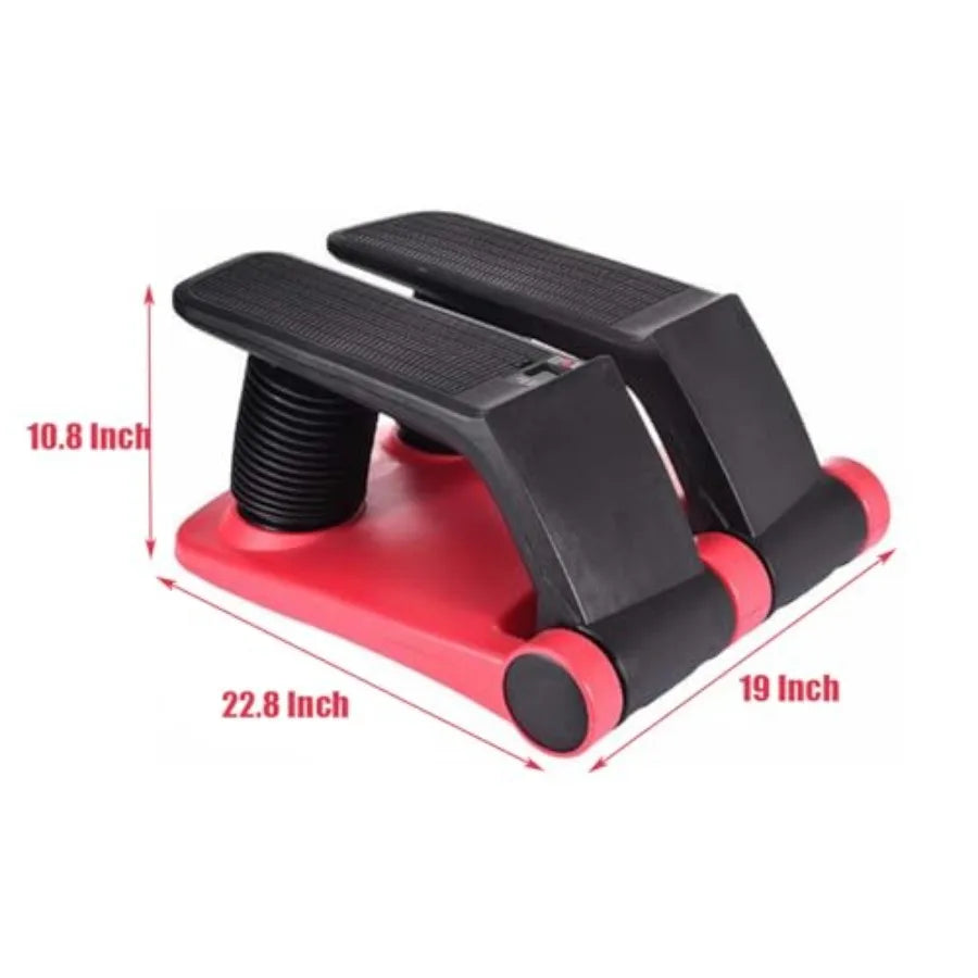Air Stair Climber Stepper Machine for Home Cardio Training Adjustable Resistance with Comfortable Foot Pedals Compact Design Bl
