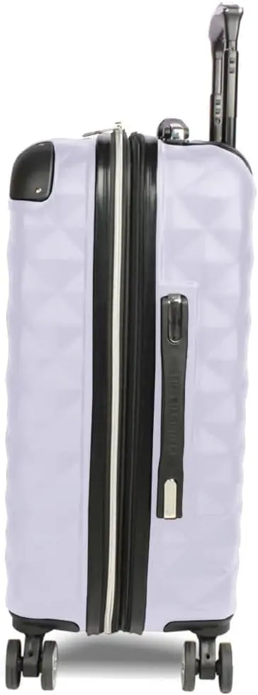 Lightweight Hardside Expandable 8-Wheel Spinner Travel Luggage, Lavender, 24-Inch Checked Suitcase for Easy Packing