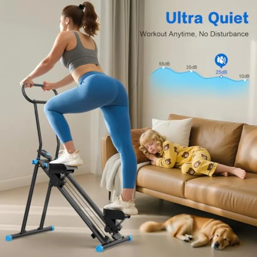 HXD-ERGO Stair Stepper for Home New Version 6 Adjustable Resistance Vertical Climber Cardio Exercise Machine Folding Stair Clim