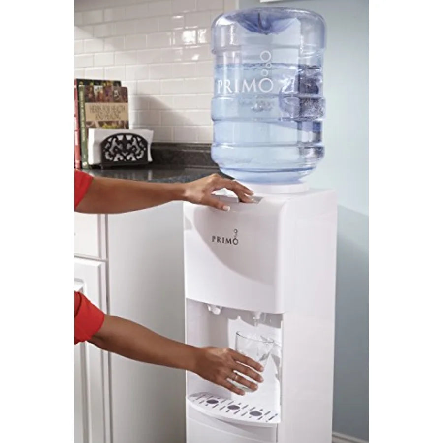 Top-Loading Water Dispenser 2 Temp Hot-Cold for 5 Gallon Bottle with Child-Resistant Safety Feature White