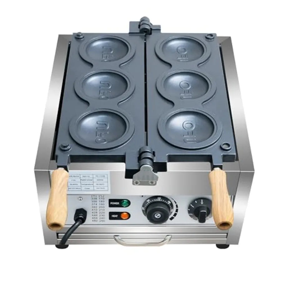 Electric Ice Cream UFO Burger Maker 3pcs Rotary Hamburger Sandwich Machine Non-stick Panini Press Waffle Maker 110V Gelato Pani
