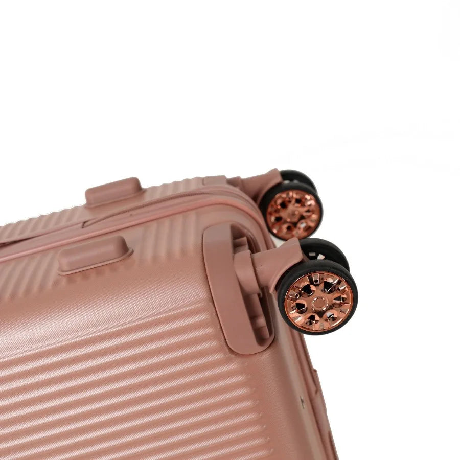 4-piece hard luggage set for travel: polycarbonate, black, 360 dual-rotating wheels, TSA password lock, ultra-lightweight and p