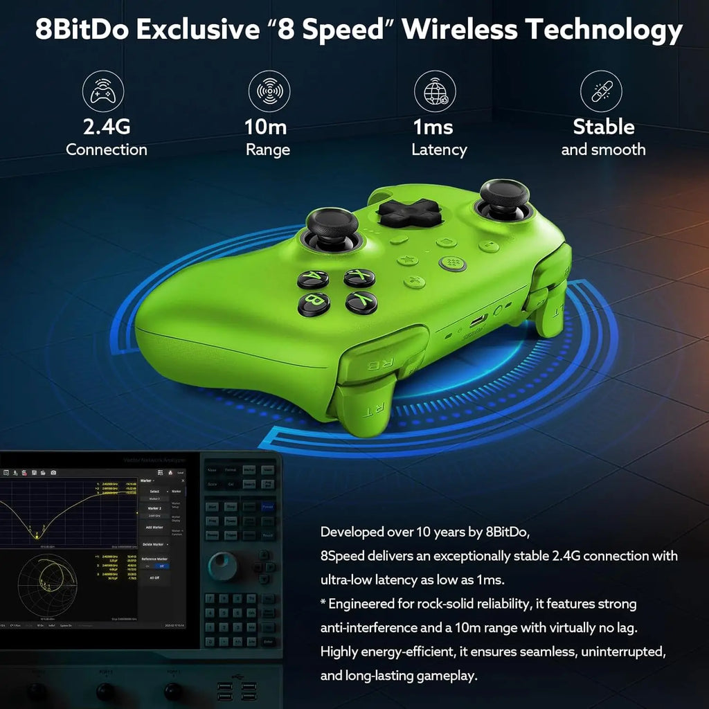 Pro Wireless Controller with TMR Joysticks, Hall Effect Triggers, RGB Ring & Dock for Windows/Android